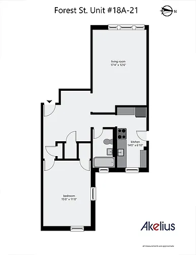 Floor plan One Bedroom One Bathroom