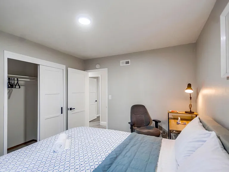 Unpack and make yourself at home with plenty of closet space to store your luggage