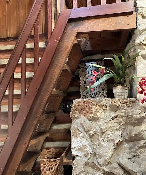 Side view of stairs