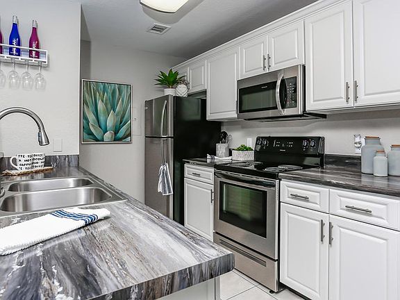 Our newly renovated apartments feature stainless steel appliances.