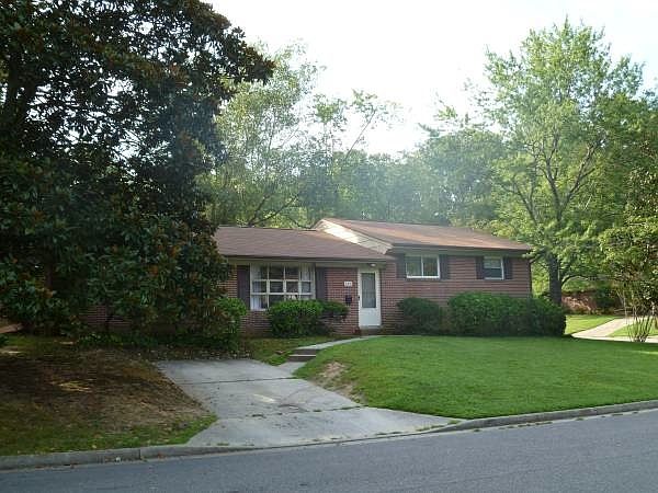 Front View of Brick Rancher on 2 levels