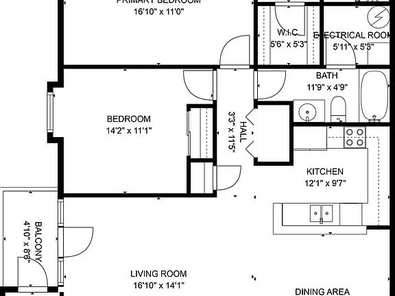 3rd image of 1070 University Dr APT 7