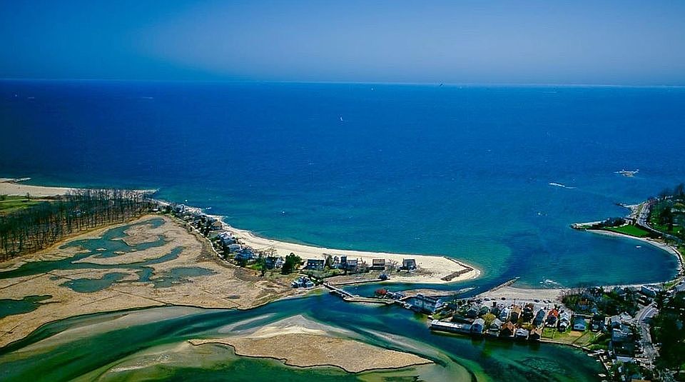 Aerial view of neighborhood