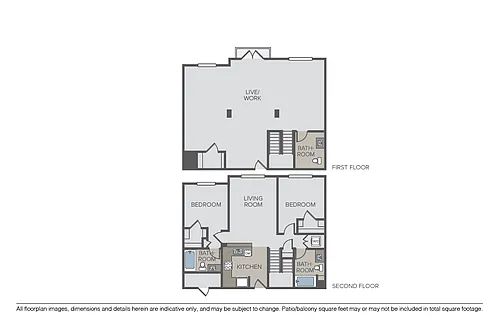Floor plan Malina Townhome - Live/Work