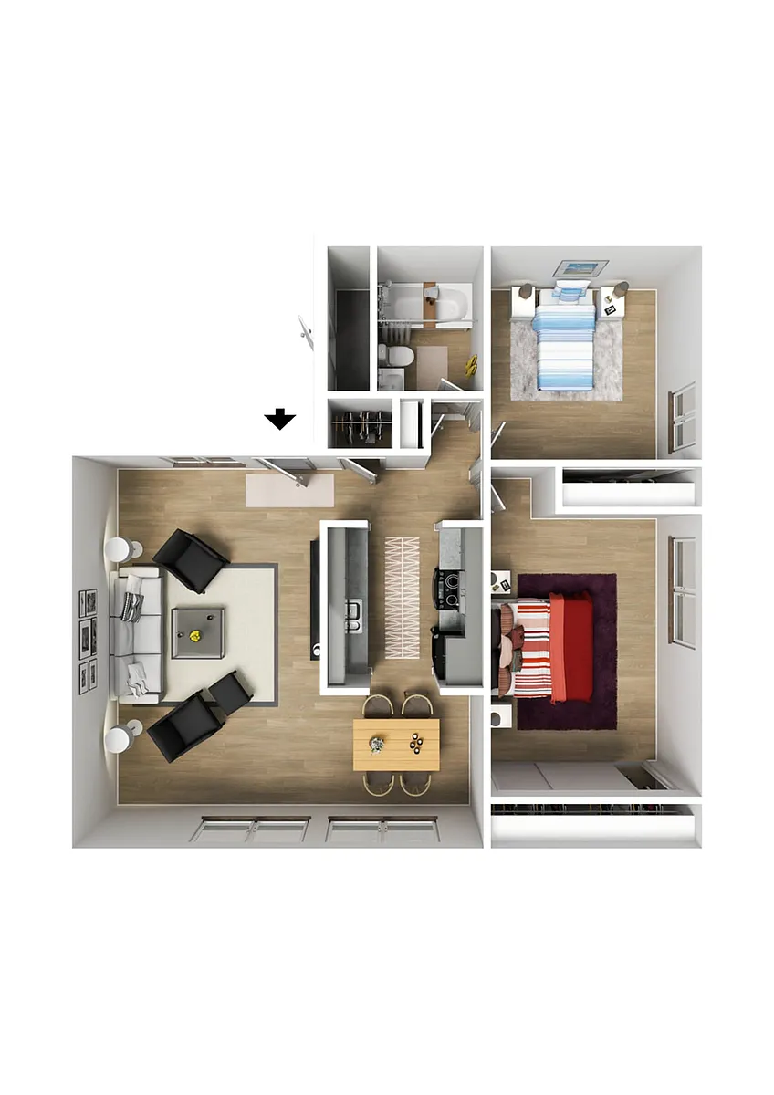 Floor plan TM Renovated 2x1