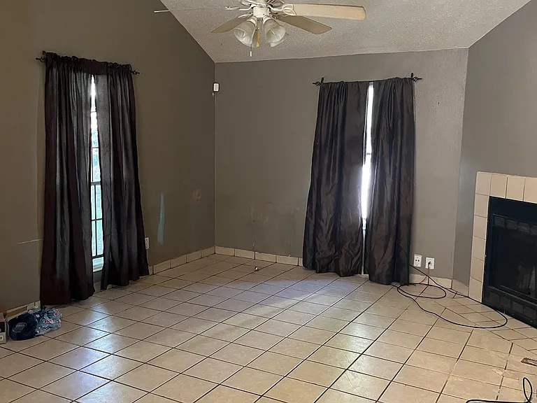 Living Room with Cathedral ceiling