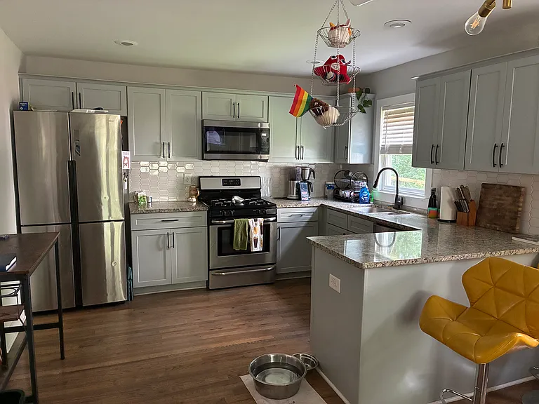 Shared kitchen space.