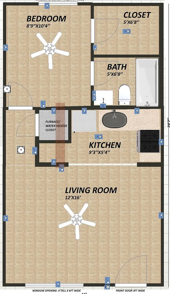 1 bed, 500 sqft, $645 — Photo 4