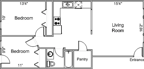 Main Floorplan For 344 Island Drive #13