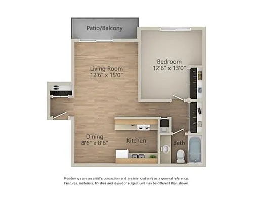 Floor plan 1 BED
