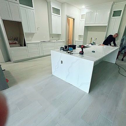 Oversized kitchen island
