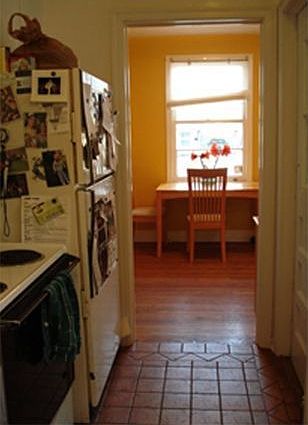 Kitchen looking into dining room