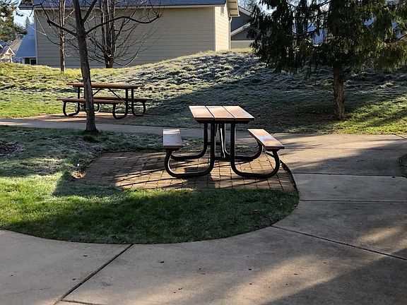 Picnic area just outside front door