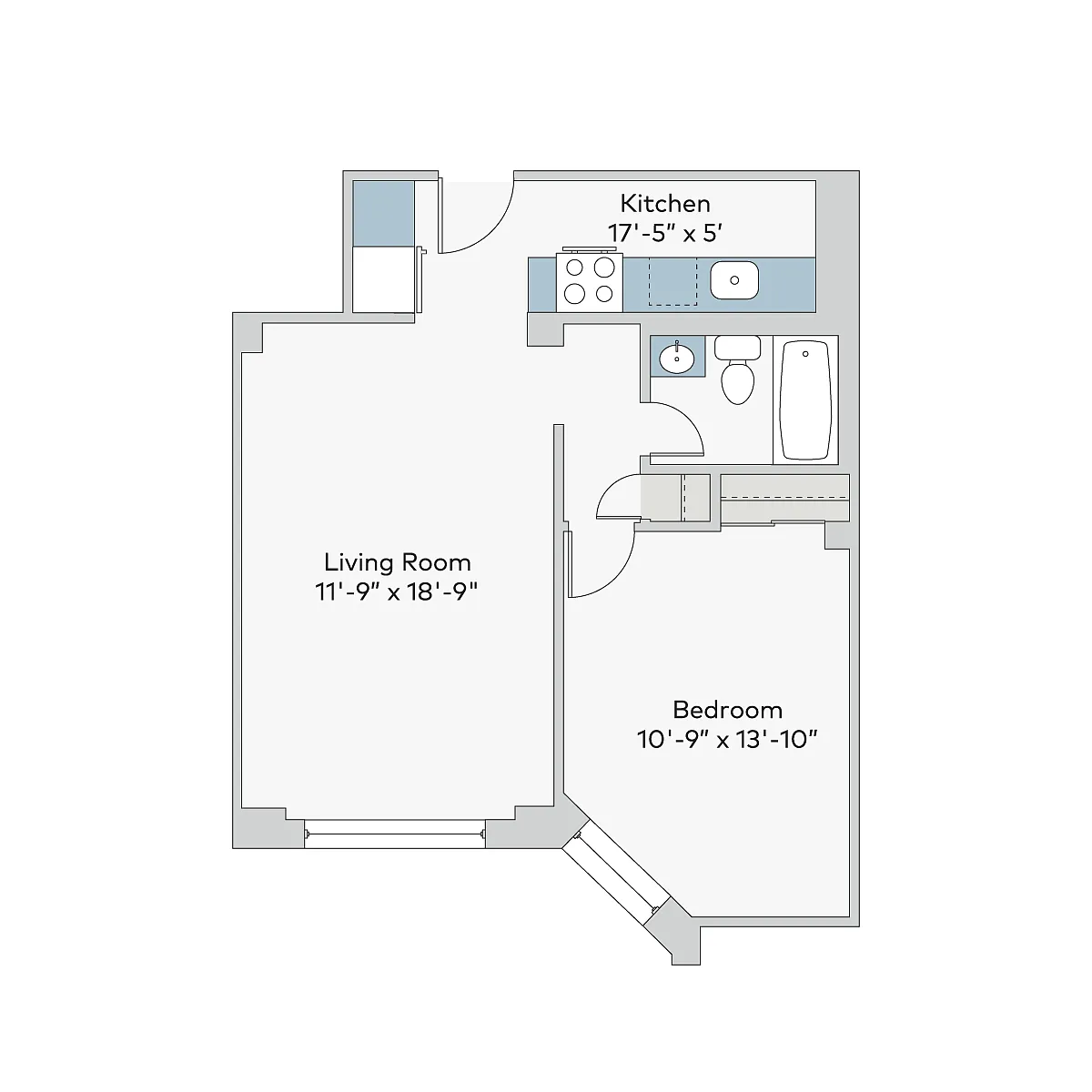 Floor plan mon-1bj