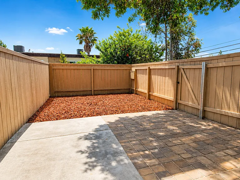 Large private fenced yard