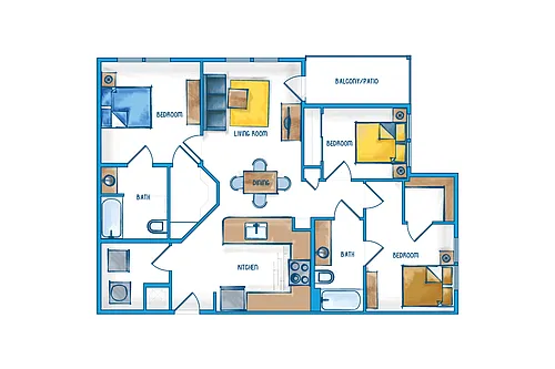 Floor plan 3 Bedroom