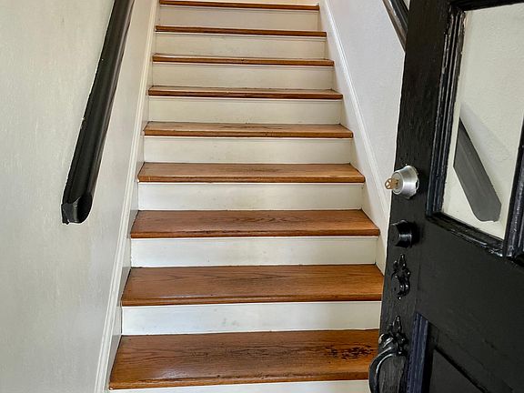 Stairs leading up to apartment