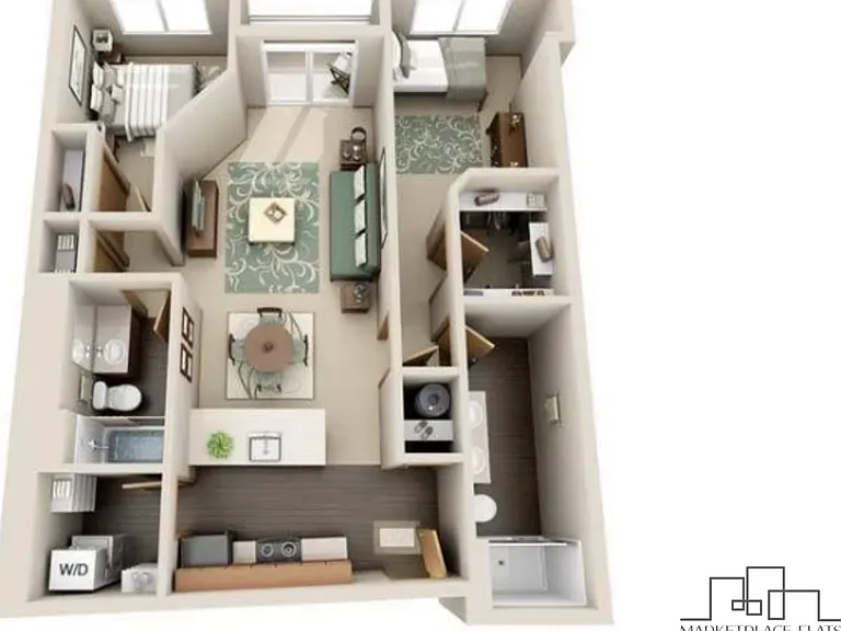 2x2 Deluxe l 1,006+ sq ft l Marketplace Flats 2x2 Deluxe l 1,006+ sq ft l Marketplace Flats