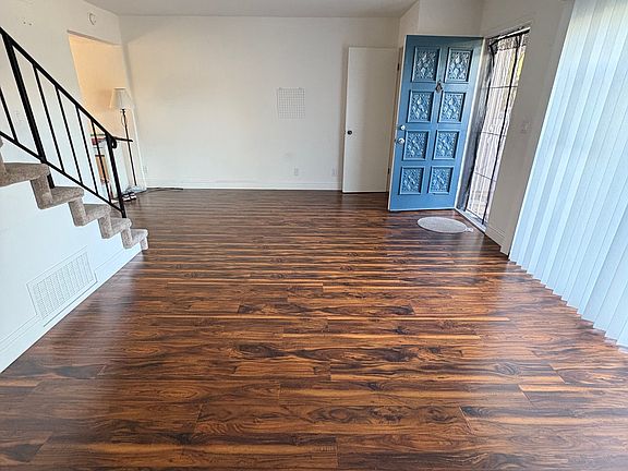 Roomy living room with newly built access lights.