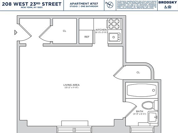 2nd image of 208 W 23rd St APT 707