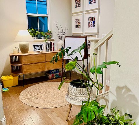 Staircase landing (showcased with furniture)