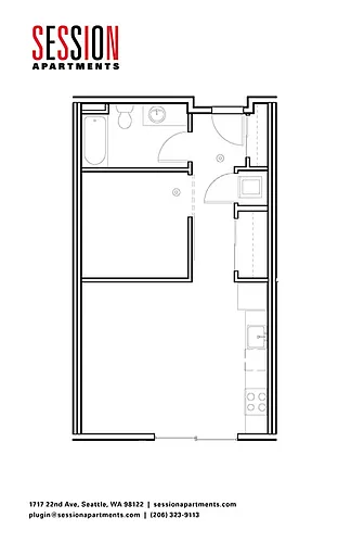 Floor plan Open 1x1 - B7