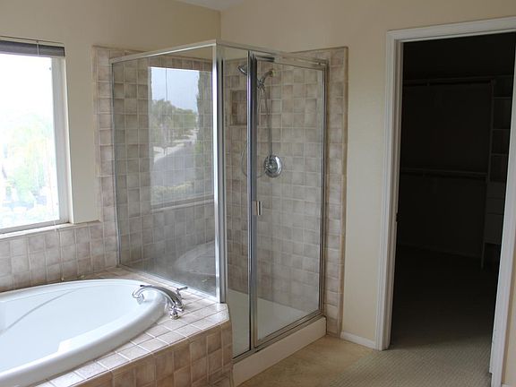 Master bath and walk-in closet