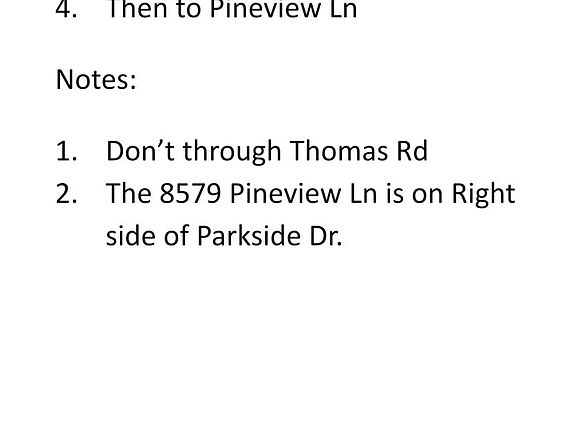 Direction, must read this before you go to this house