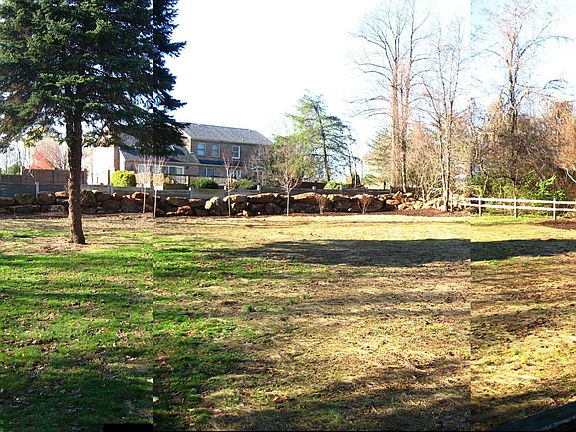 newly cleared and landscaped