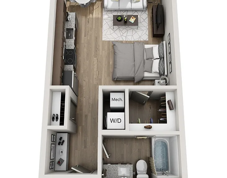Studio | 1 Bath | 472 SF Studio | 1 Bath | 472 SF