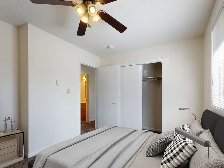 Staged bedroom