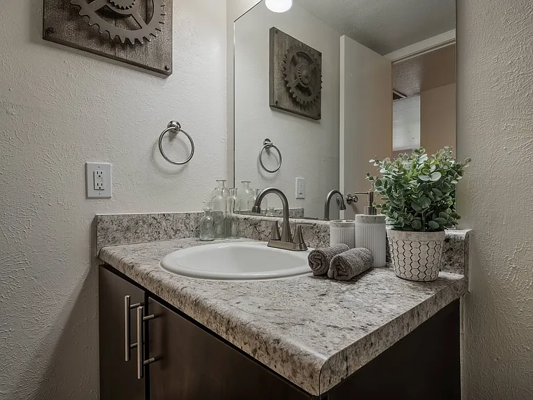 Modern Bathroom Vanity at Oak Park Apartments