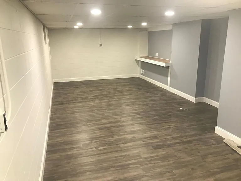 New family room in basement