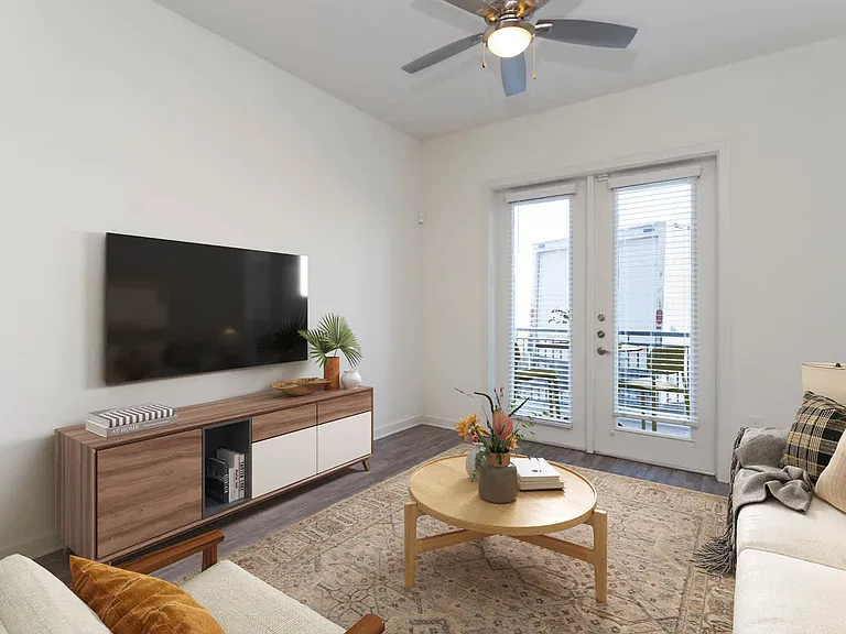 Living Room with Balcony and Hard Surface Flooring