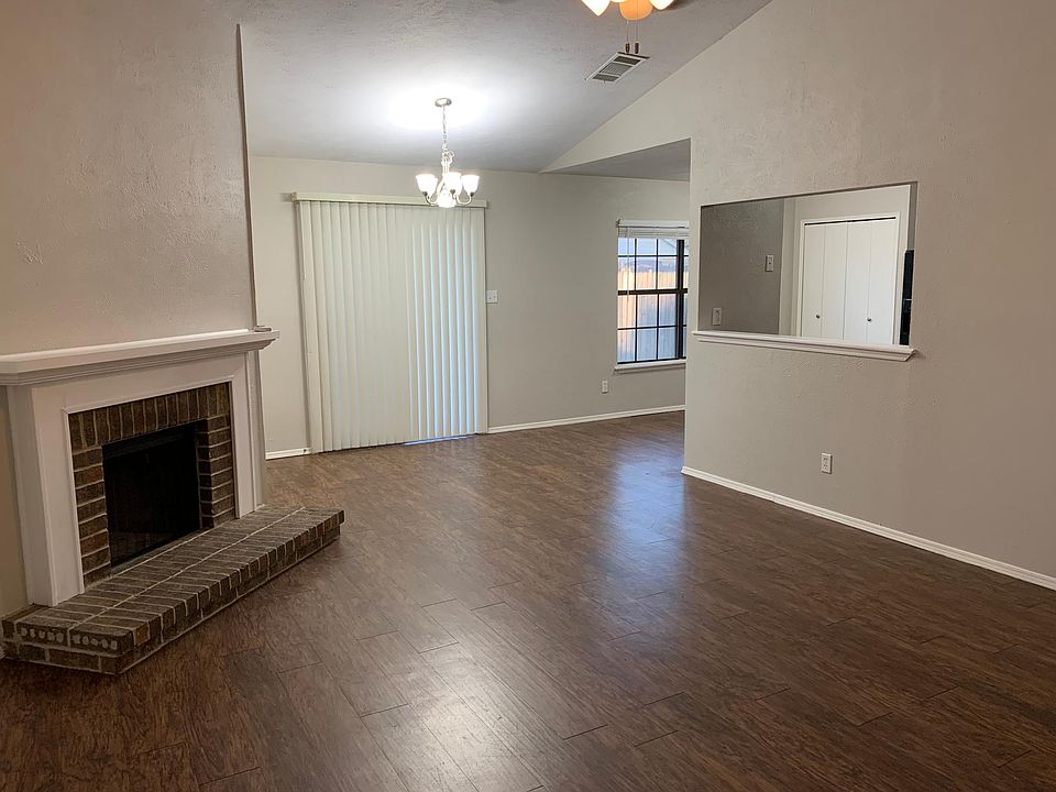 living area with fireplace