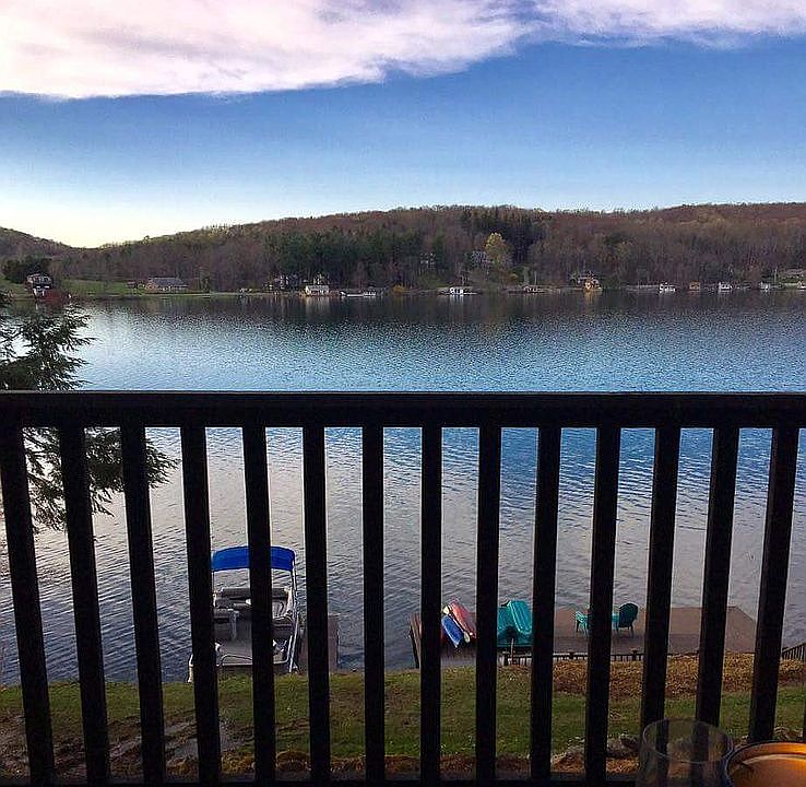 Porch view of Quaker Lake 