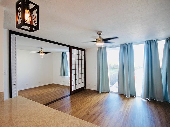 Thick curtains to help block light. New ceiling fans are very quiet. New wall AC with remote control in bedroom.