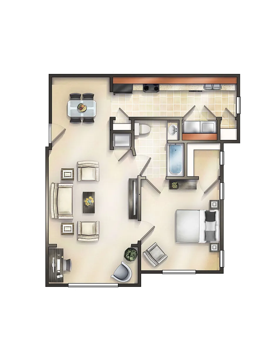 Floor plan The Chester w/Sunroom
