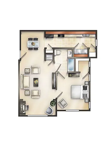 Floor plan The Chester w/Sunroom