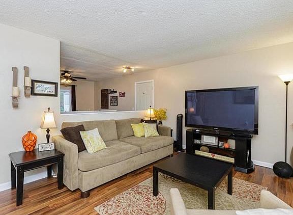 Living Room with Wood Laminate Flooring