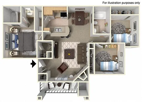 Floor plan Pacifica (Upper unit)