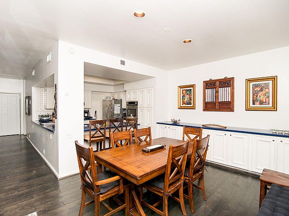 Dining room with included dining table set with plenty of se