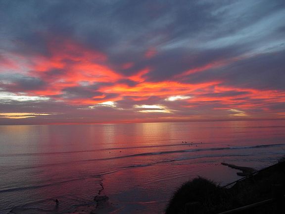 Winter Sunset just down the hill