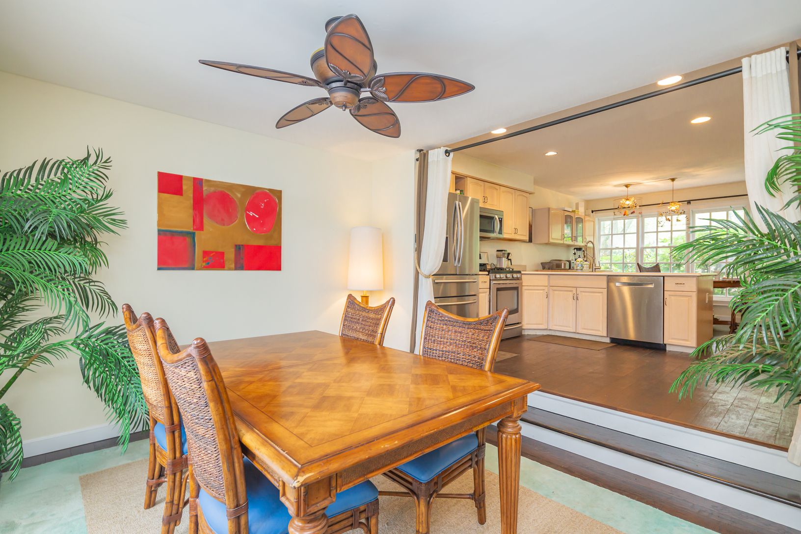 Dining area open to kitchen