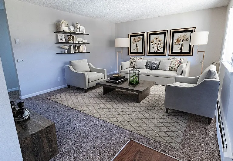 2 BR, 1 BA Example - Living Room