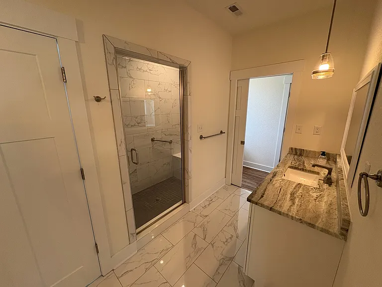 bathroom entrance from primary bedroom