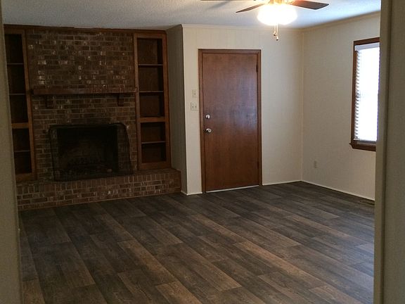 Fireplace,bookcase &entrance