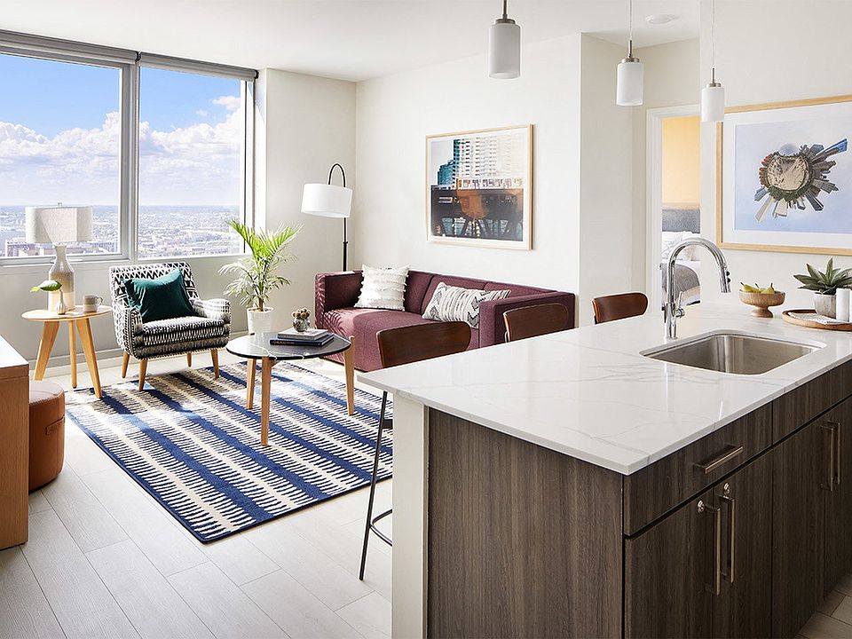 Two-Bedroom Living Room and Kitchen