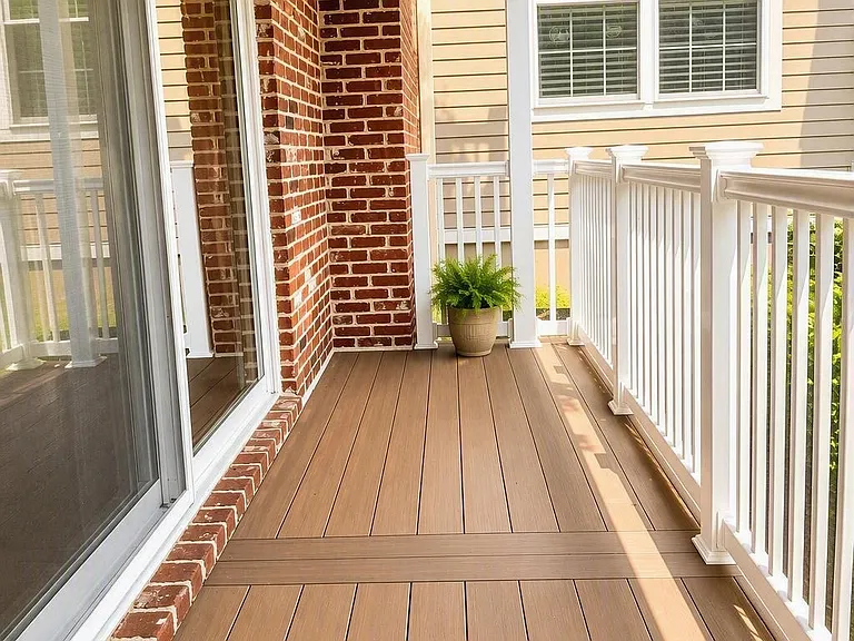 Brand new deck located off the living room