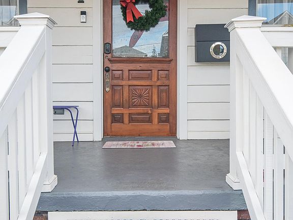 Front door with smart lock